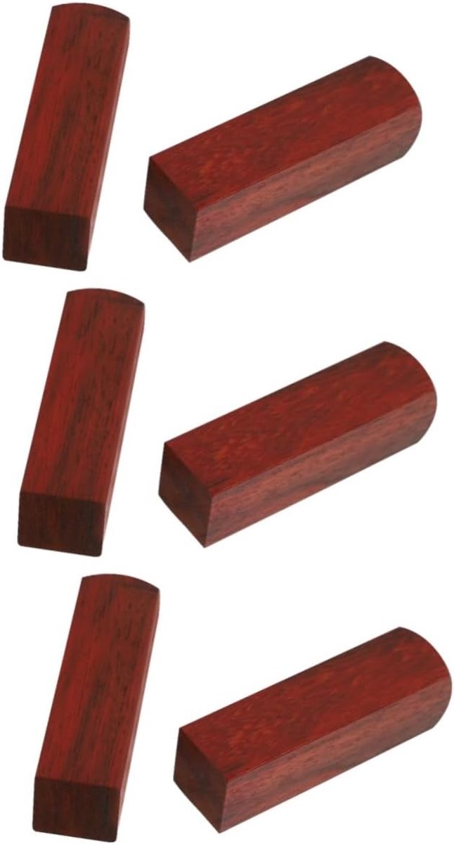Houten Plakboek Stempelblokken Sandelhout Ambachtelijke Stempels Praktische Sluittool Voor Kantoor Snackpatroon 2 Stuks * 3