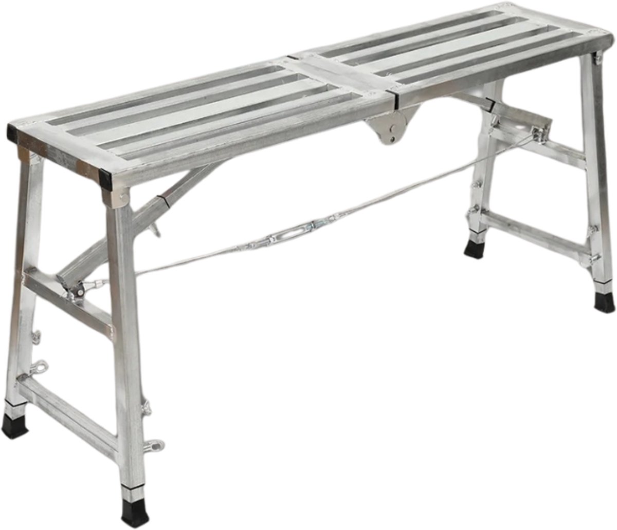 G&G inklapbare steiger - Kamersteiger - Schilderstrap - Bouwsteiger - Steigertrap - Staal - 120x30cm - 60-90cm hoog -Tot 200kg