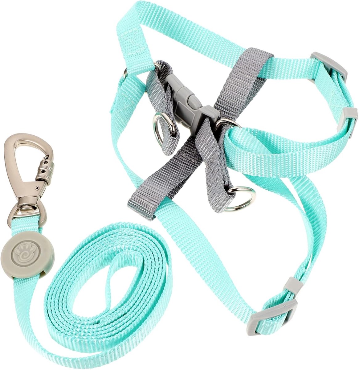 1set Verstelbare Hondenharnas Leash Set Lichtgewicht Compact Geschikt Voor Honden Voor Wandelen Training Joggen Levendige Kleuren Vormige Ringen