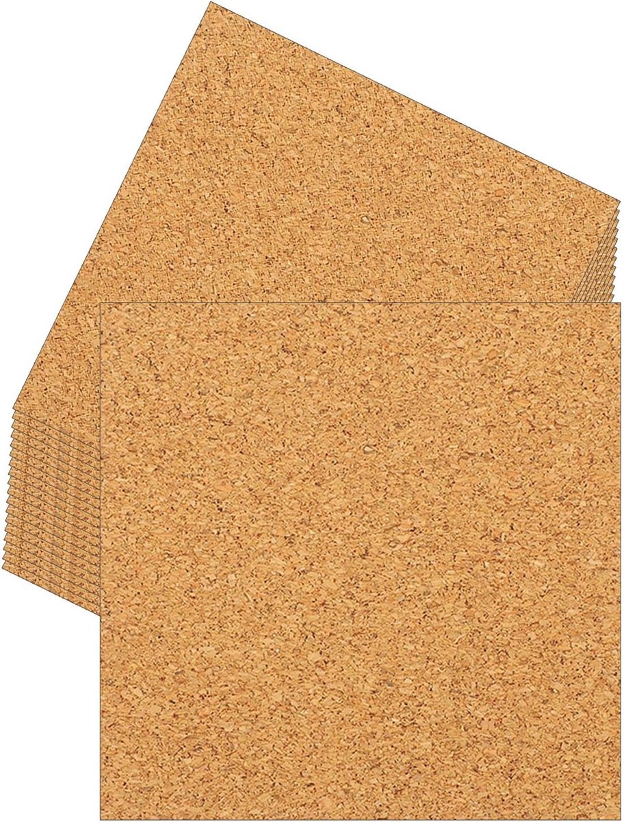 40 Stuks Kurkbord Voor Aan De Muur Kurken Onderzetter Plakkerig Kurkbord Khaki