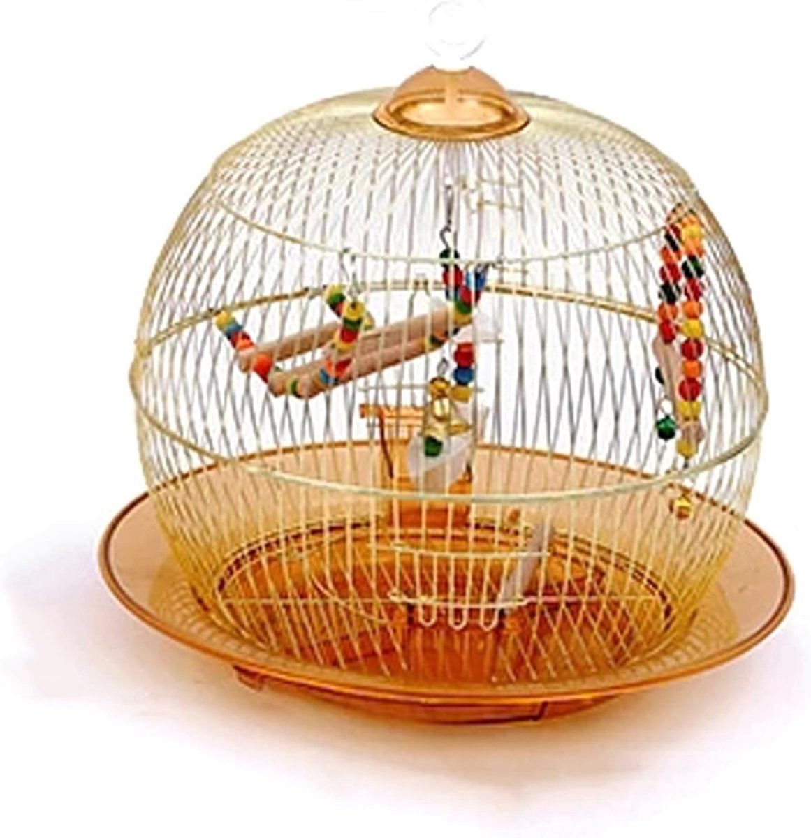Vogelkooi Papegaaienkooi Ronde Luxe Gouden Metalen Vogelkooi Vogelhuisjes Vogelkooi,Onecolor-L