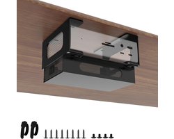 Onder Bureauhouder Compatibel met CalDigit TS4/TS3 Plus/TS5 Dock+ Power Bricks Verstelbare Onder Bureauhouder voor Thunderbolt 4/3/5 Docking Station Montagebeugel met Kabelbinders en Schroeven