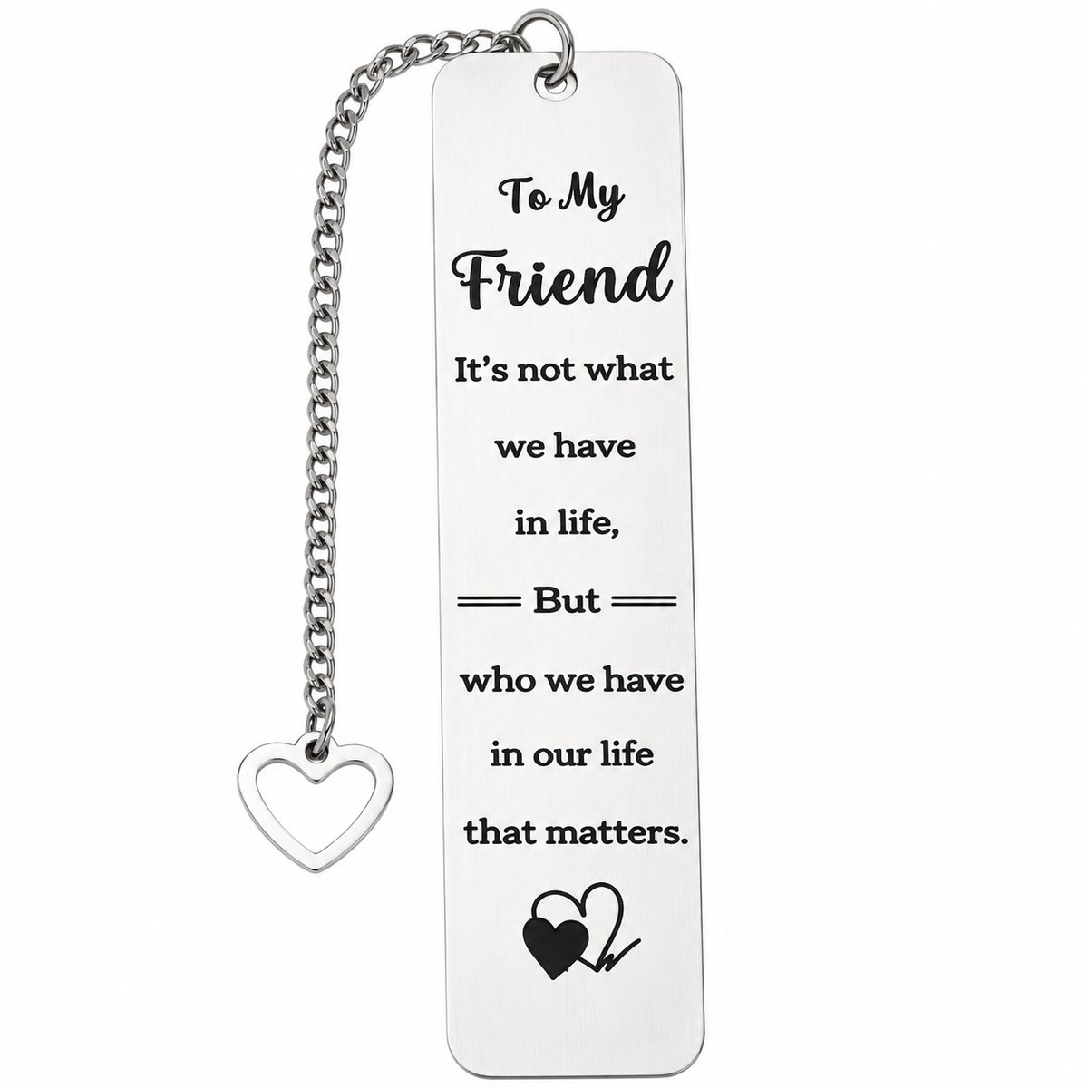 Nina’s Giftshop® Boekenlegger voor Vriendin & Vriend – “To My Friend” – Metalen Bladwijzer – Vriendschap Cadeau – Cadeau voor Beste Vriendin – Cadeau voor Beste Vriend