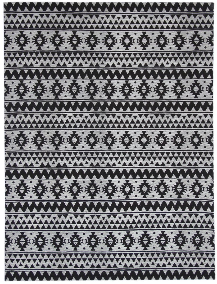Dutch XXL Buitenkleed | Sunny | Geometrisch | Zwart | 120x170 cm | Buitentapijt | Tuintapijt