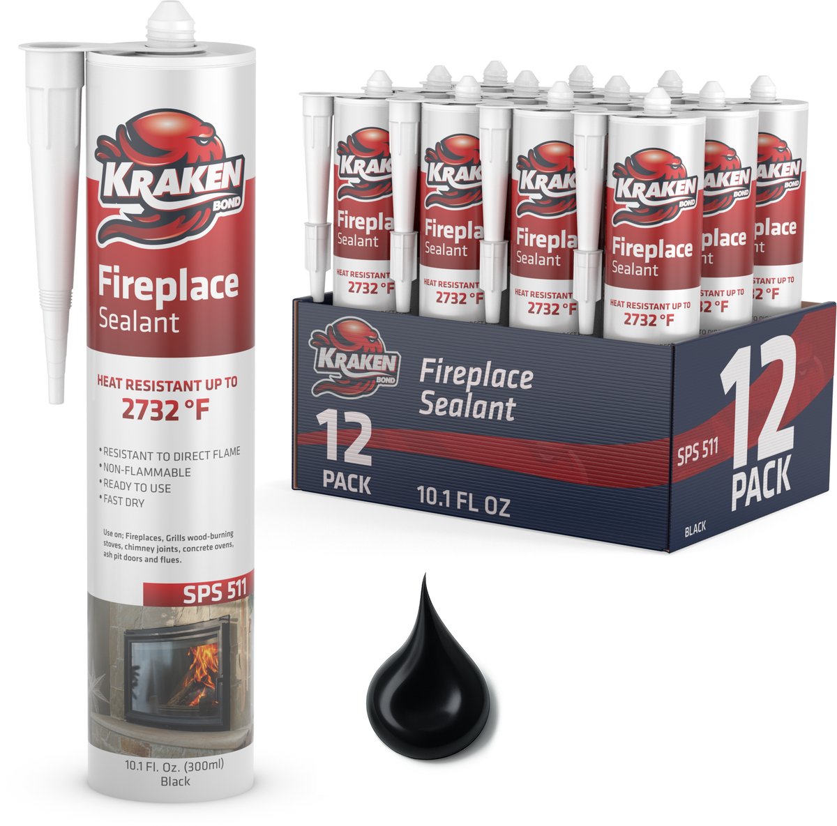 Kraken Bond SPS 511 Kachelkit - Hittebestendig 1500°C - 300 ml - 12 stucks