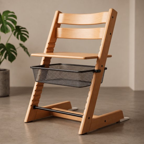 Adapter voor de ikea trofast draadmand compatibel met de tripp trapp kinderstoel - zwart - accesoires voor de tripp trapp kinderstoel — afbeelding 5