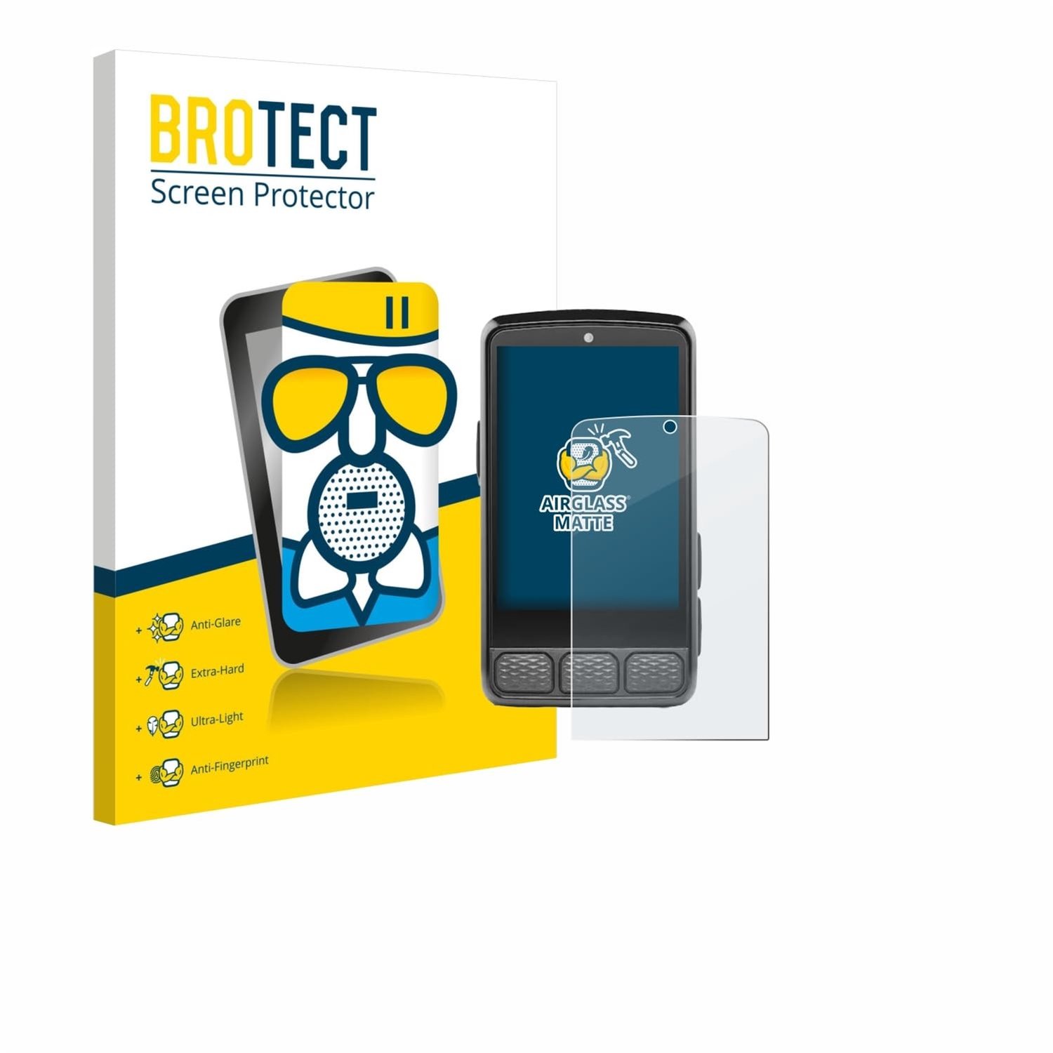Anti-reflective Glass Screen Protector voor Wahoo Elemnt Roam V3 - Set van 3