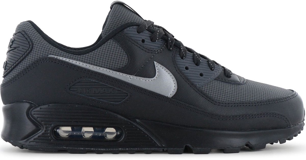 Nike Air Max 90 Reflective Heren Sneakers Schoenen IQ0291-010 Zwart