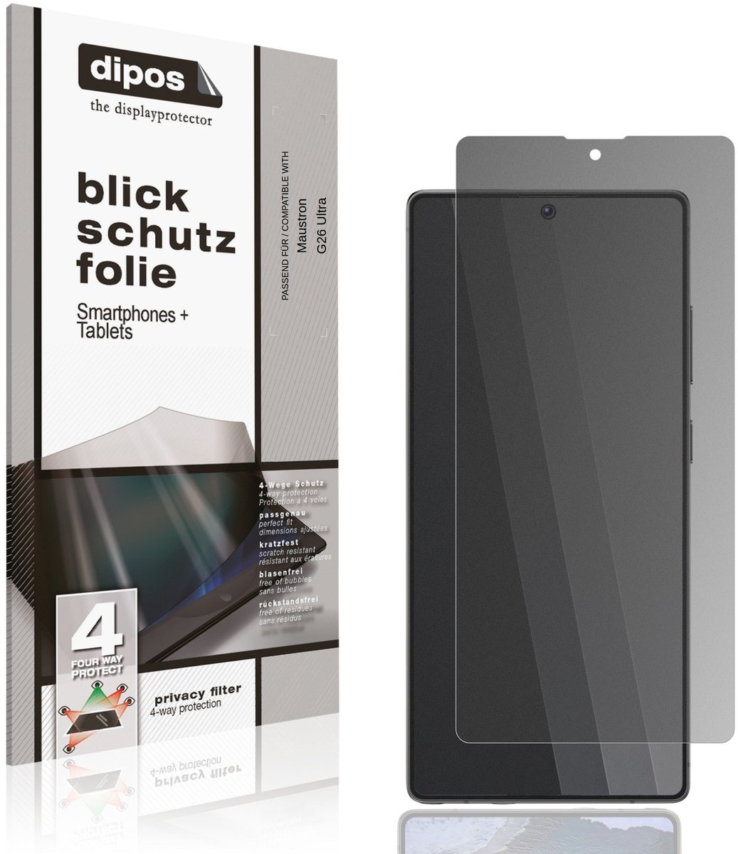 dipos – Matte Privacy Screenprotector geschikt voor Maustron G26 Ultra | Anti-Spy Beschermfolie
