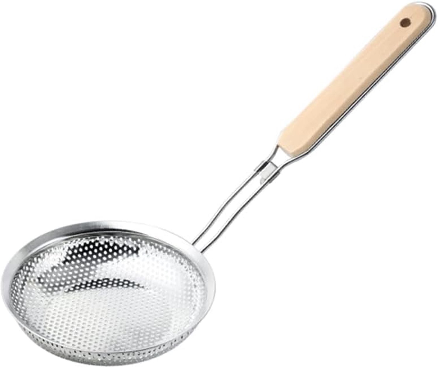 Skimmerlepel, Rvs Ronde Skimmer Zeef Pollepel Lepel Vergiet Mesh Friteuse Olie Frituren Scoop Noedels Knoedel Zeef