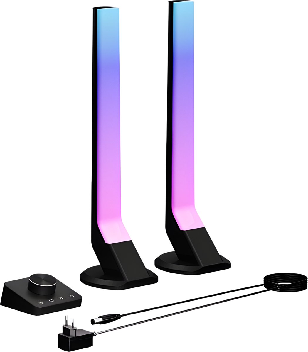 TOFY® Slimme RGB Gaming Light Bars - Bureaulamp - Sfeerlamp - Ambilight - App-bediening - Zwart