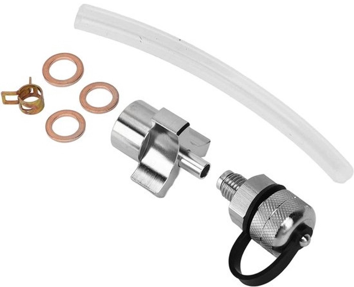 Olieaftapkraan met O-ring - voor slijtvaste afvoerpijp - Hoge precisie - roestbestendig - 12mm - Professionele kwaliteit