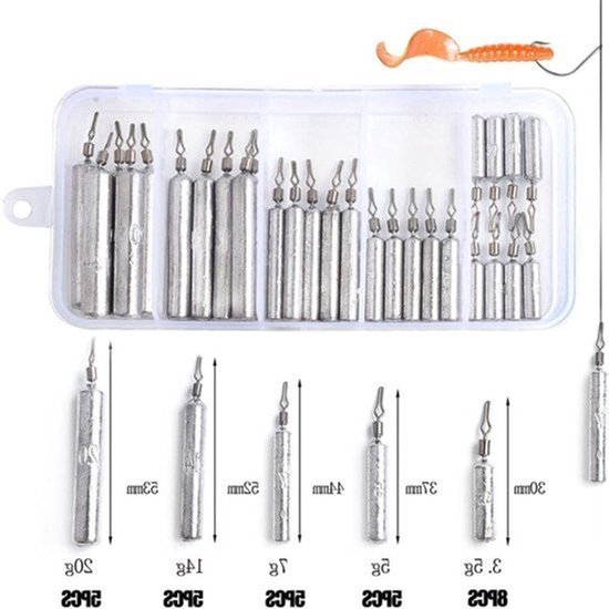 Allecto - Vissen Gewichten - Dropshot Loodset - Slim Ontwerp - 280 g — afbeelding 3