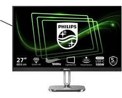 Philips 27B2G5601 - 27 inch QHD Business Monitor - USB-C 100W - 100Hz - 5 jaar garantie
