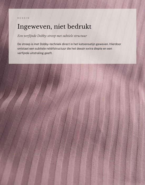 Essenza Essential Satin Dekbedovertrek Katoensatijn Woodrose - Eenpersoons – 140x200/220 cm — afbeelding 3