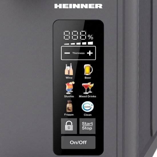 Heinner FreezeFun 6-in-1 Slushy Machine / Slush Maker - 220 W - 2,6 L - LED-display - Touchbediening - 6 Programma’s - Kinderslot - Grijs van Heinner — afbeelding 4