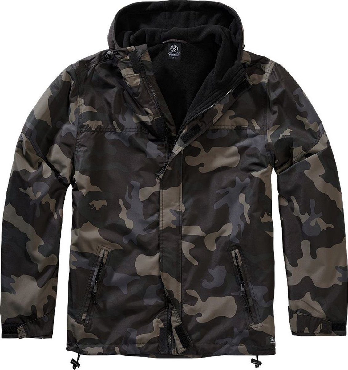 Brandit Frontzip Windbreaker jacket 4XL Zwart