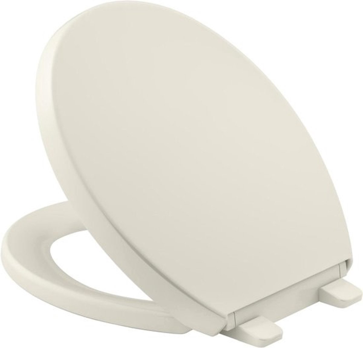 Toiletbril - Zitting en deksel - Voor vernieuwing van de badkamer - Stil en zacht sluitend - Ronde vorm - Koekje