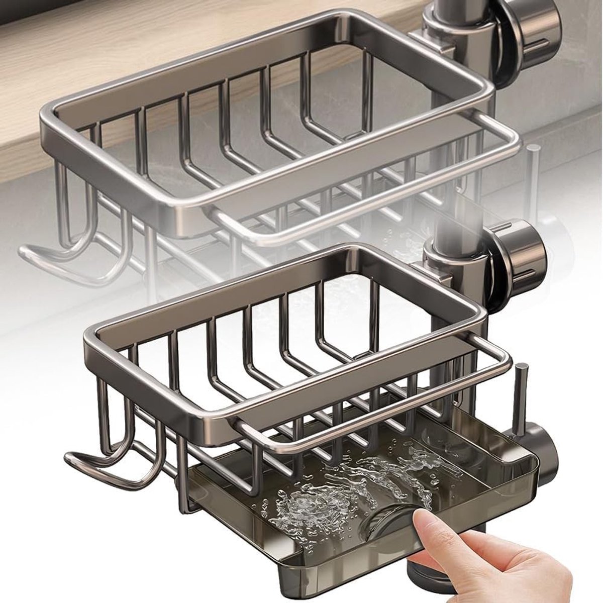 Multifunctionele Organizer voor Keukenkraan met Afvoerfunctie