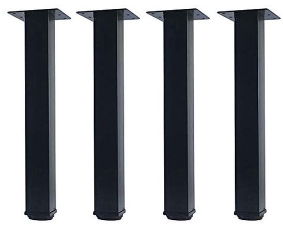 Verstelbare metalen meubelpoten - 30,5 cm - set van 4 zwarte tafelpoten - voor kantoor en thuis