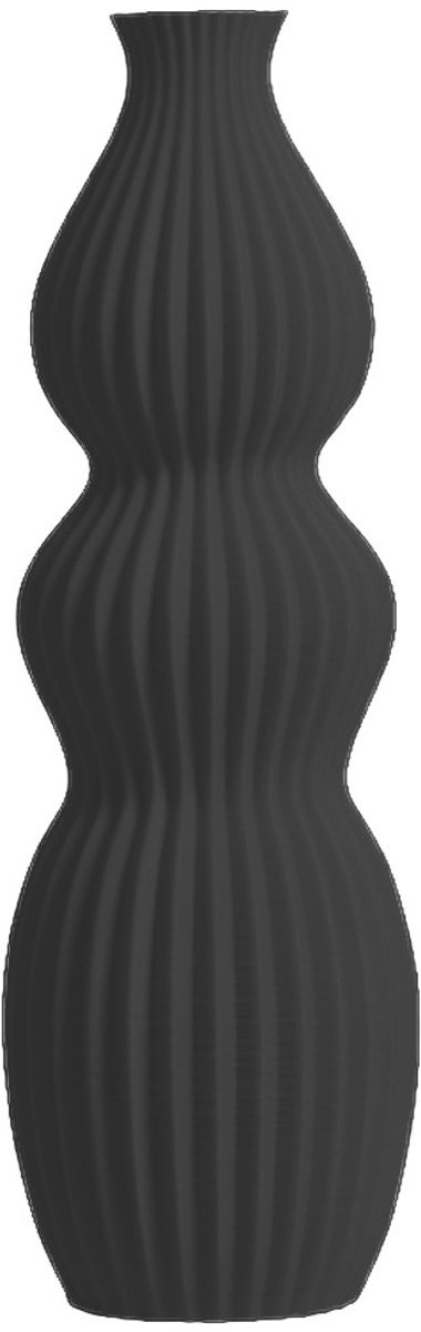 Layvo Isola Vaas - Zwart - 20 cm - droogbloemen vaas - organische vaas - gerecycled plastic