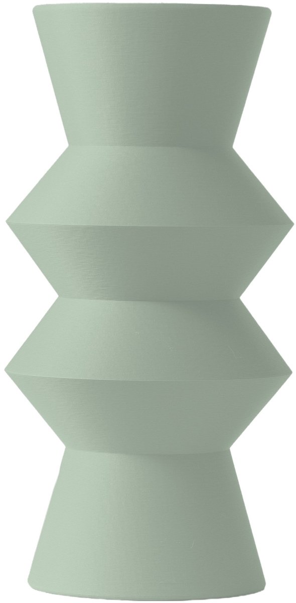 Layvo Quill Vaas - Salie - 25 cm - droogbloemen vaas - moderne vaas - gerecycled plastic