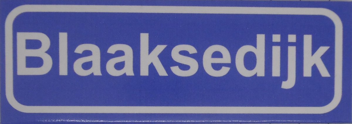 Souv© - koelkast magneet - plaatsnaam bord - kombord - souvenir - koelkastmagneetje - relatiegeschenk Blaaksedijk