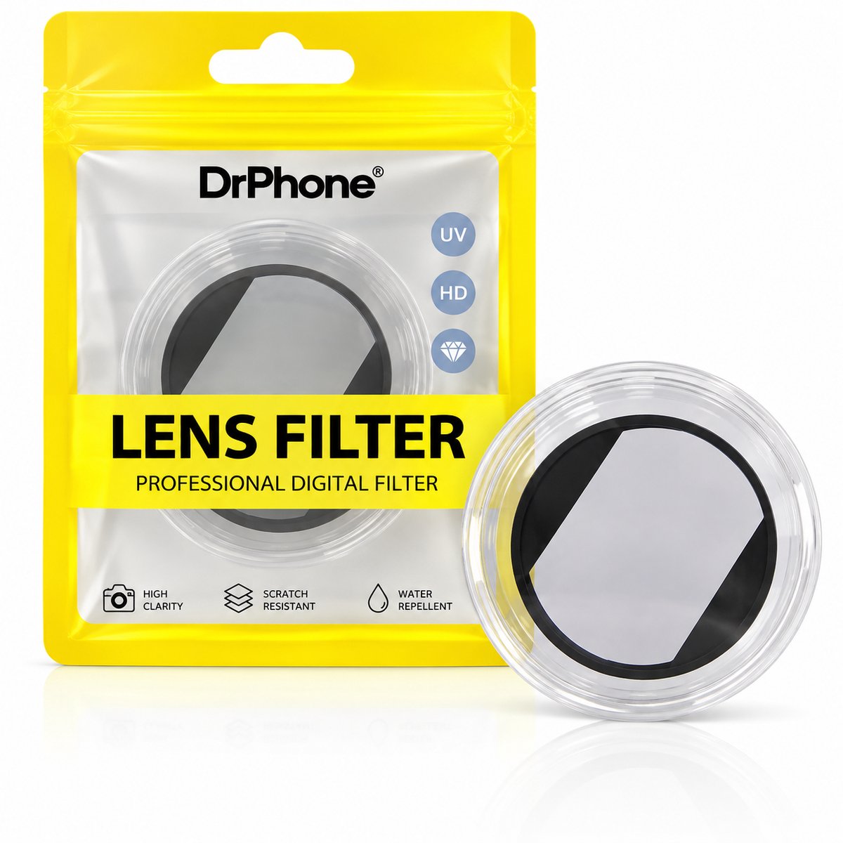 DrPhone LensGuard UV Filter – Compatibel met Sony RX100 VI / RX100 VII – Zelfklevende Lensbeschermer