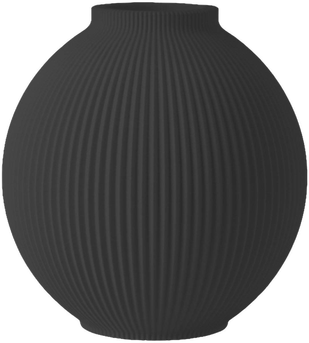 Layvo Rosa Vaas - Zwart - 20 cm - droogbloemen vaas - japandi - gerecycled plastic