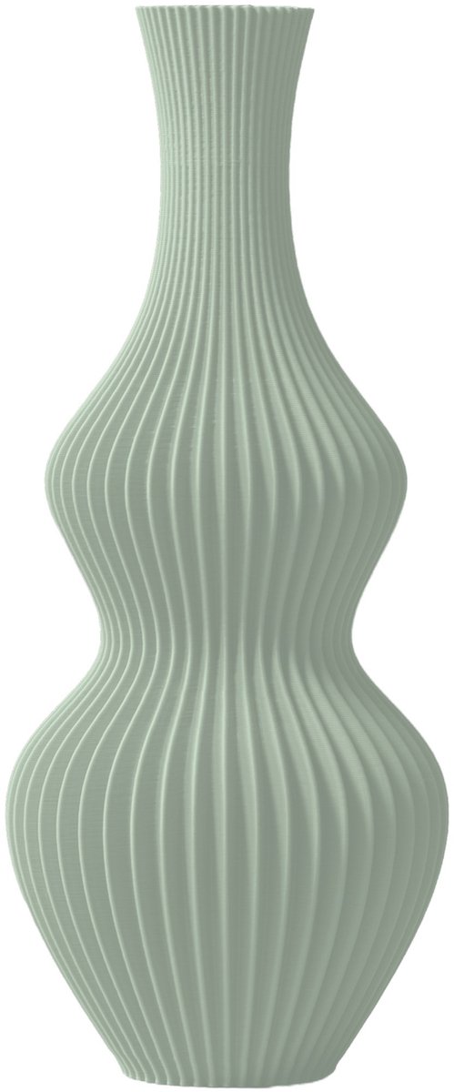 Layvo Oriel Vaas - Salie - 20 cm - droogbloemen vaas - organische vaas - gerecycled plastic