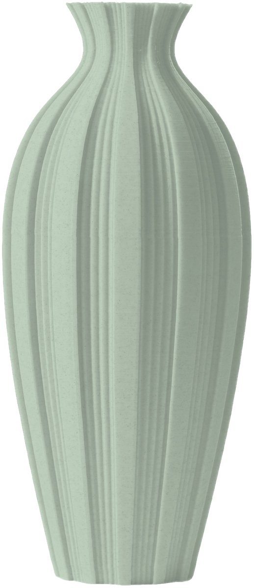 Layvo Soren Vaas - Salie - 25 cm - droogbloemen vaas - japandi - gerecycled plastic