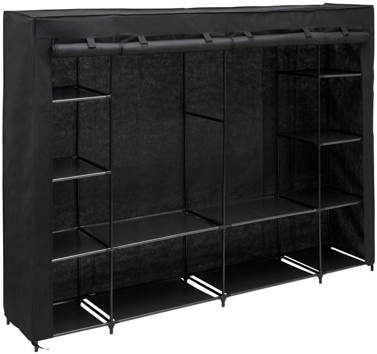 5 Five Simply Smart Dressy rechthoekige kledingkast 230 x 165 cm, zwart Noir