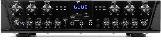 Geluidsinstallatie 6-Zone Stereo - Bluetooth Audio Versterker - 120 Watt Vermogen - Wandmontage - Zwart - Buiten Speaker — afbeelding 3