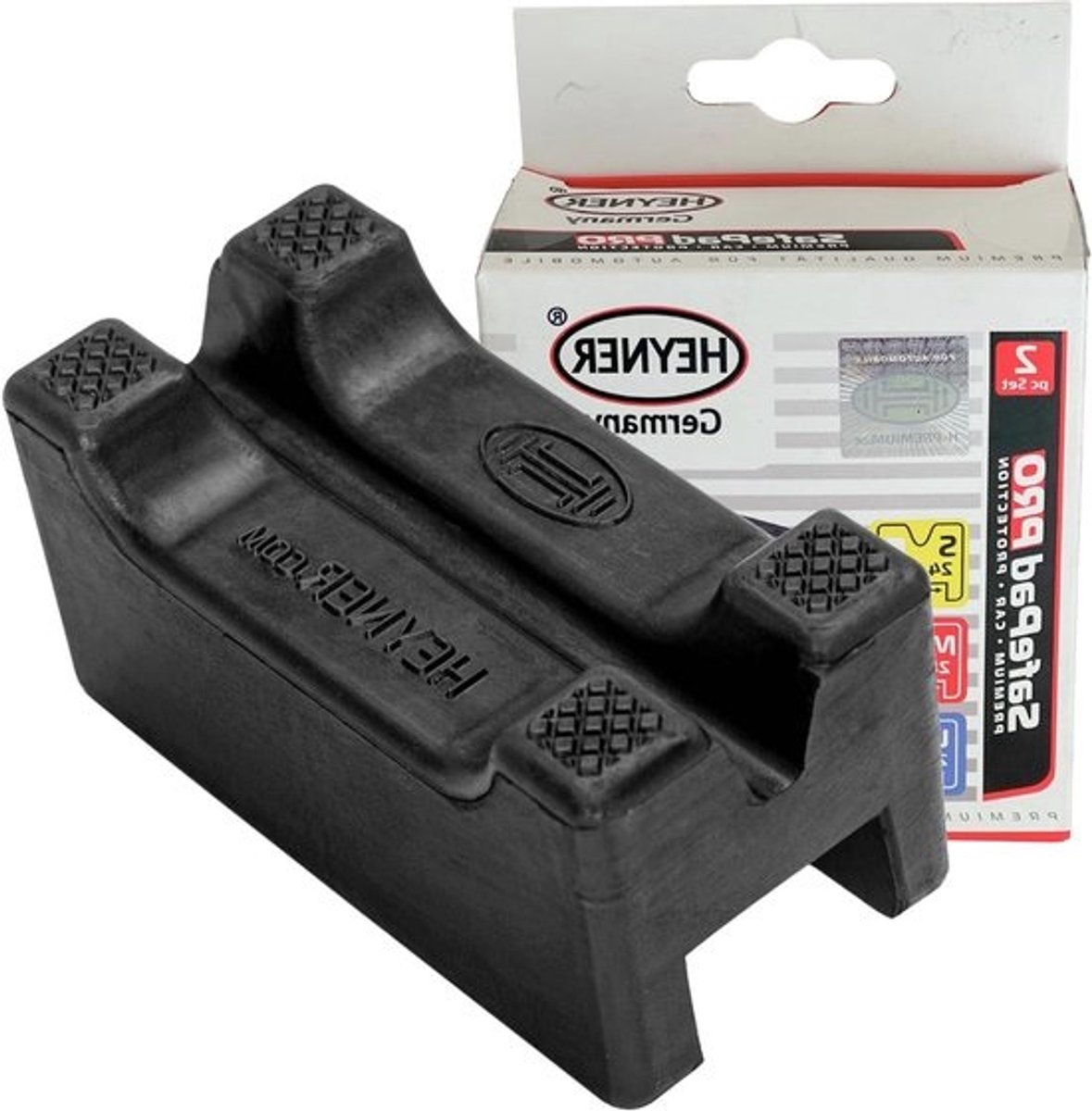 Rubberen pad - Steunadapter - Voor voertuigondersteuning - Universele pasvorm - Breedte 28 mm - Zwart