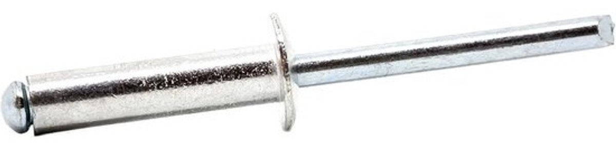 Popklinknagels - Blinde bevestigers - Voor het vastzetten van materialen - Aluminium staal - 4.8 x 35 mm - Zilverkleurig
