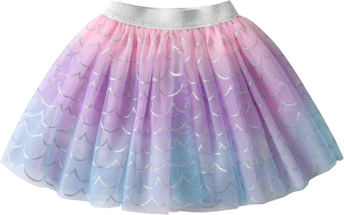 DXTON Girls' Tulle Dance Ballet Skirt Princess Costume Kids Girls Tulle Skirt Ballet Skirt 2-8 Years - ShopVlot