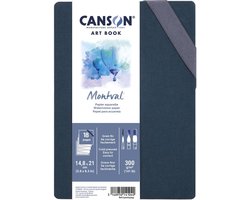 CANSON schetsboek ART BOOK Montval accordeon, 148×210 mm, 300 g/m², zwarte hardcover