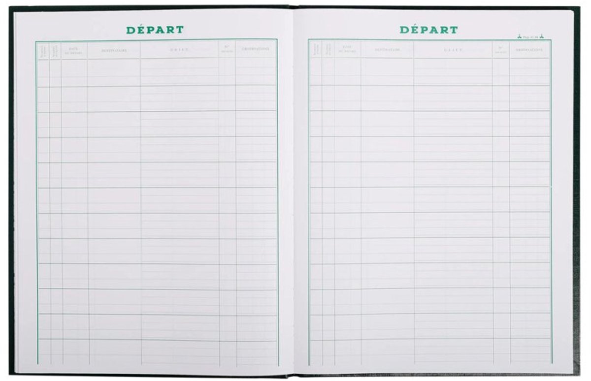 Le Dauphin brochure uitgaande post, groene kartonnen kaft, 160 pagina's, 320×240 mm