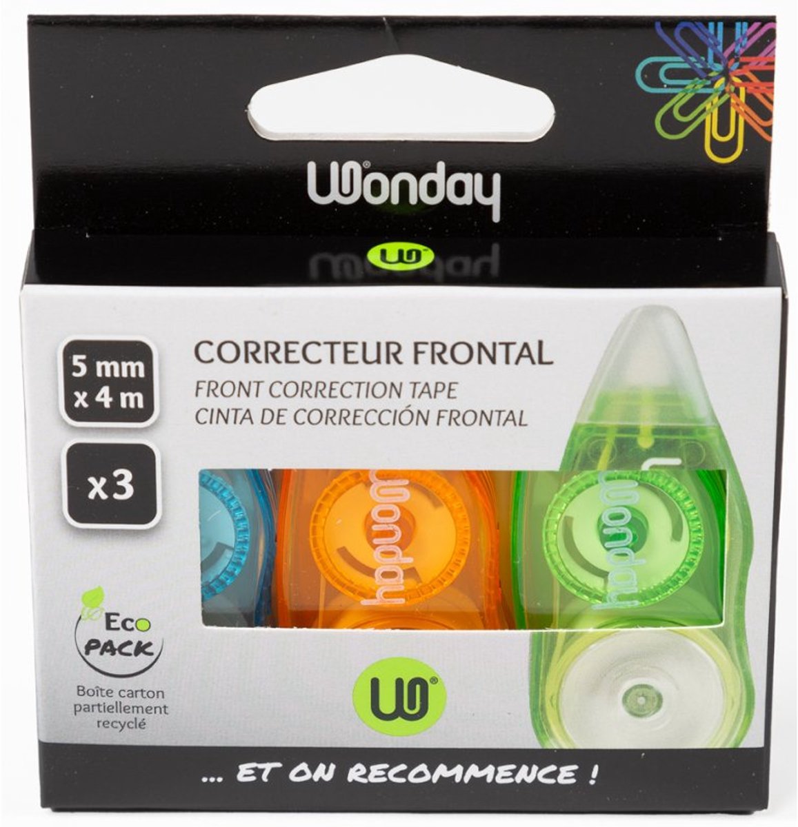 Wonday correctieroller Mini, 5 mm × 4 m, 3 stuks