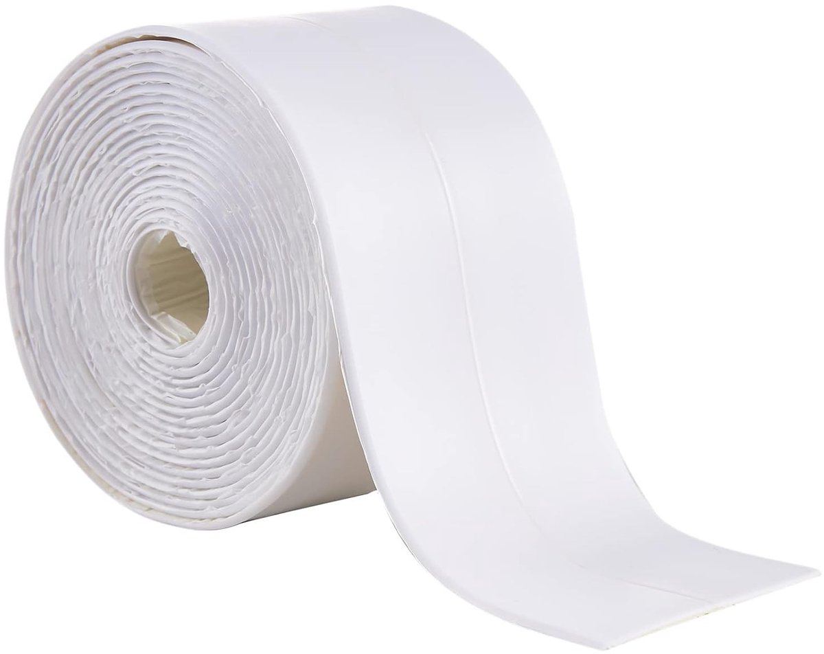 Waterdichte Zelfklevende Sealing Tape voor Keuken, Badkamer en Toilet - 60mm Soft Skirting Board voor Openingen en Wasbak
