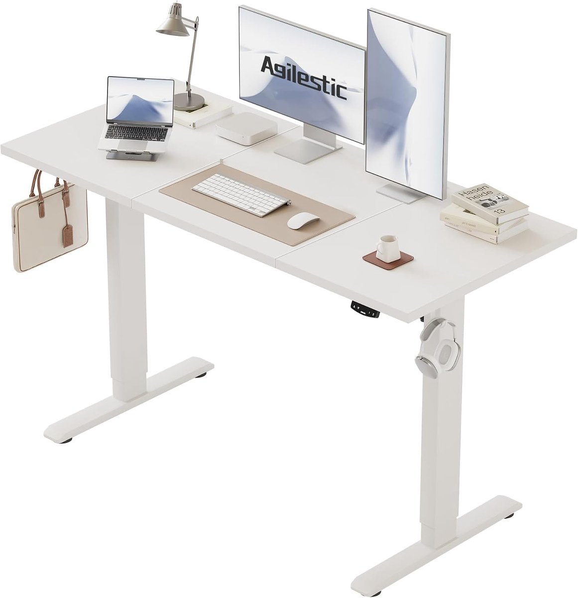 Elektrisch bureau 120 x 60 cm met hoogteverstelling, modern design - Industrohome