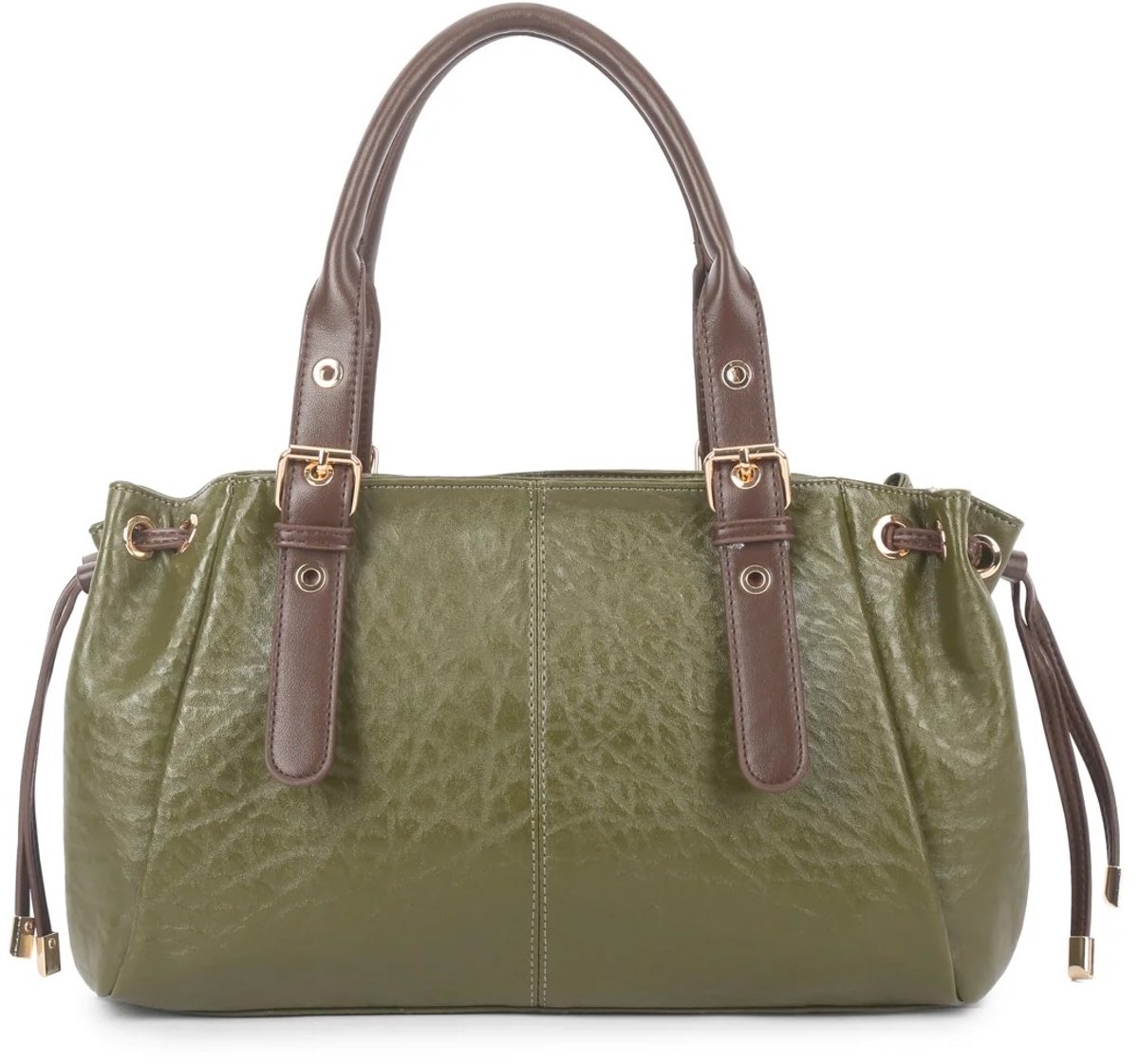 Dames Handtas - PU Leer – 34 x 21 x 12 cm – Kunstleren Schoudertas – Goudkleurige Details