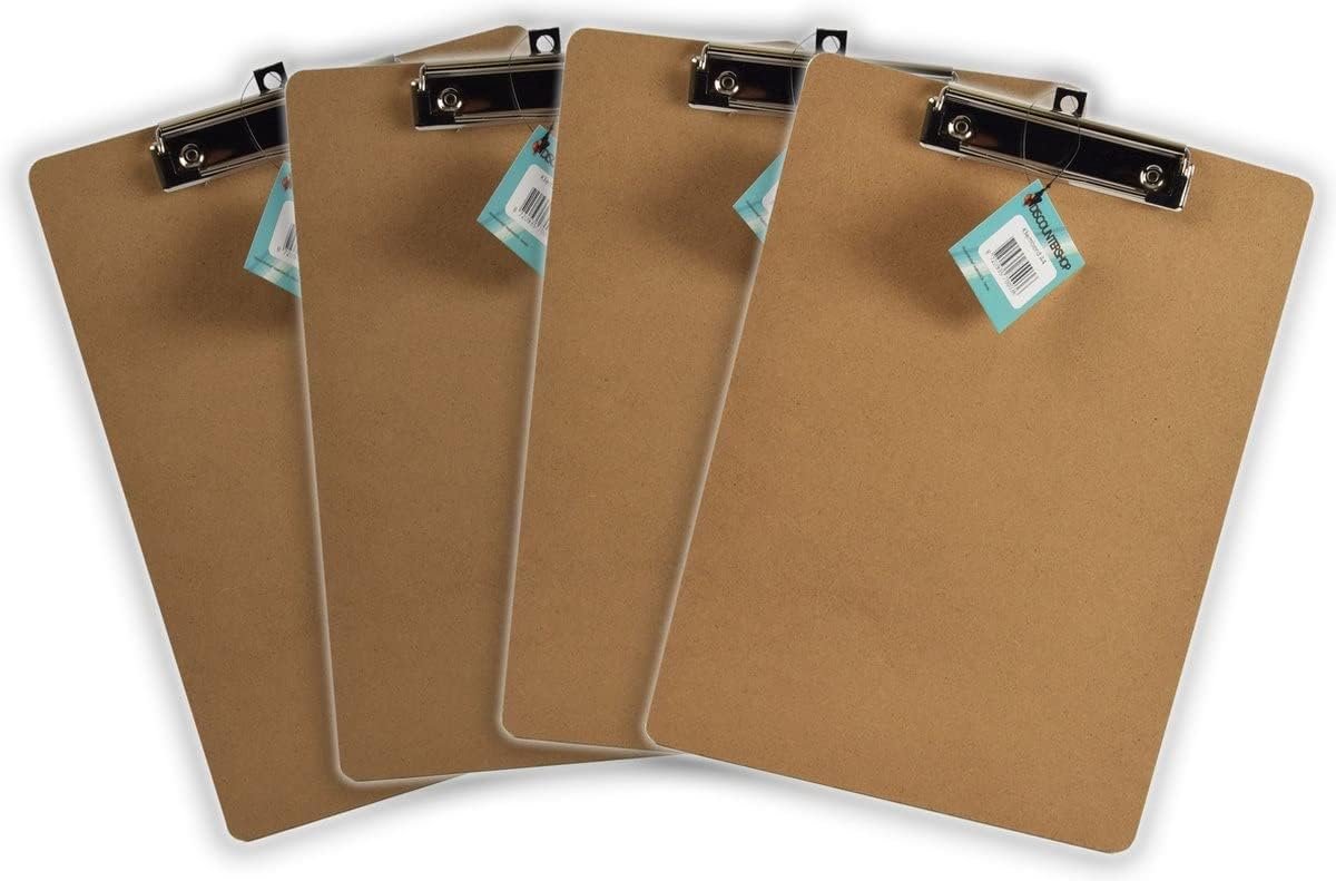 Clipboard A4 met opbergvak - Hout - Set van 4 - Ideaal voor kantoor en school - ShopVlot