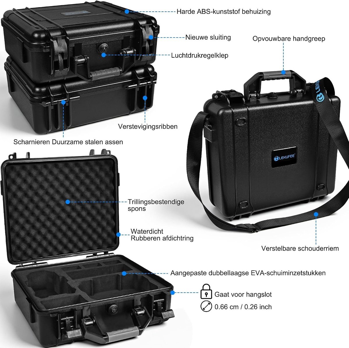 Waterdichte Hard Case voor DJI Mini 5 Pro Drone, Inclusief Ruimte voor 6 Batterijen en Oplader, Ideaal voor Bescherming en Transport van Accessoires – foto 2