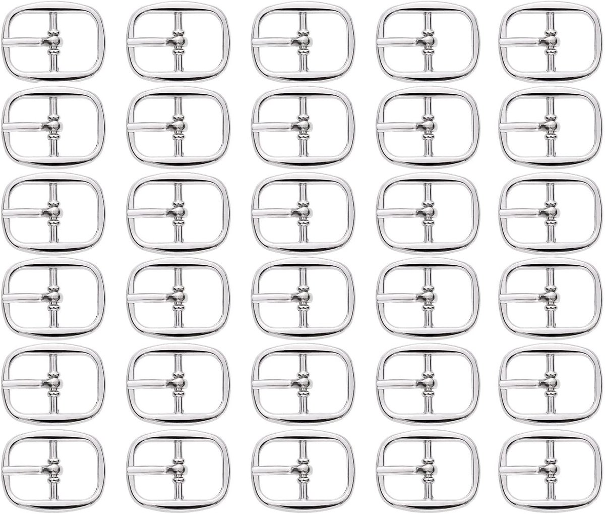 YANGWEN Set of 30 Belt Buckles, Metal Shoe Buckle, Roller Buckle, Belt Buckles, Belt, Hardware, Buckle for Bags - ShopVlot