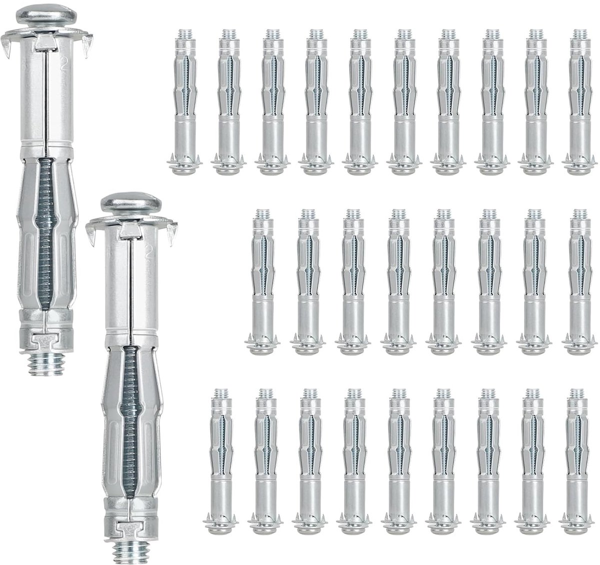 Holle wandpluggen M8*65mm - Gegalvaniseerd staal - Betrouwbare bevestiging - Geschikt voor wandmontage - ShopVlot