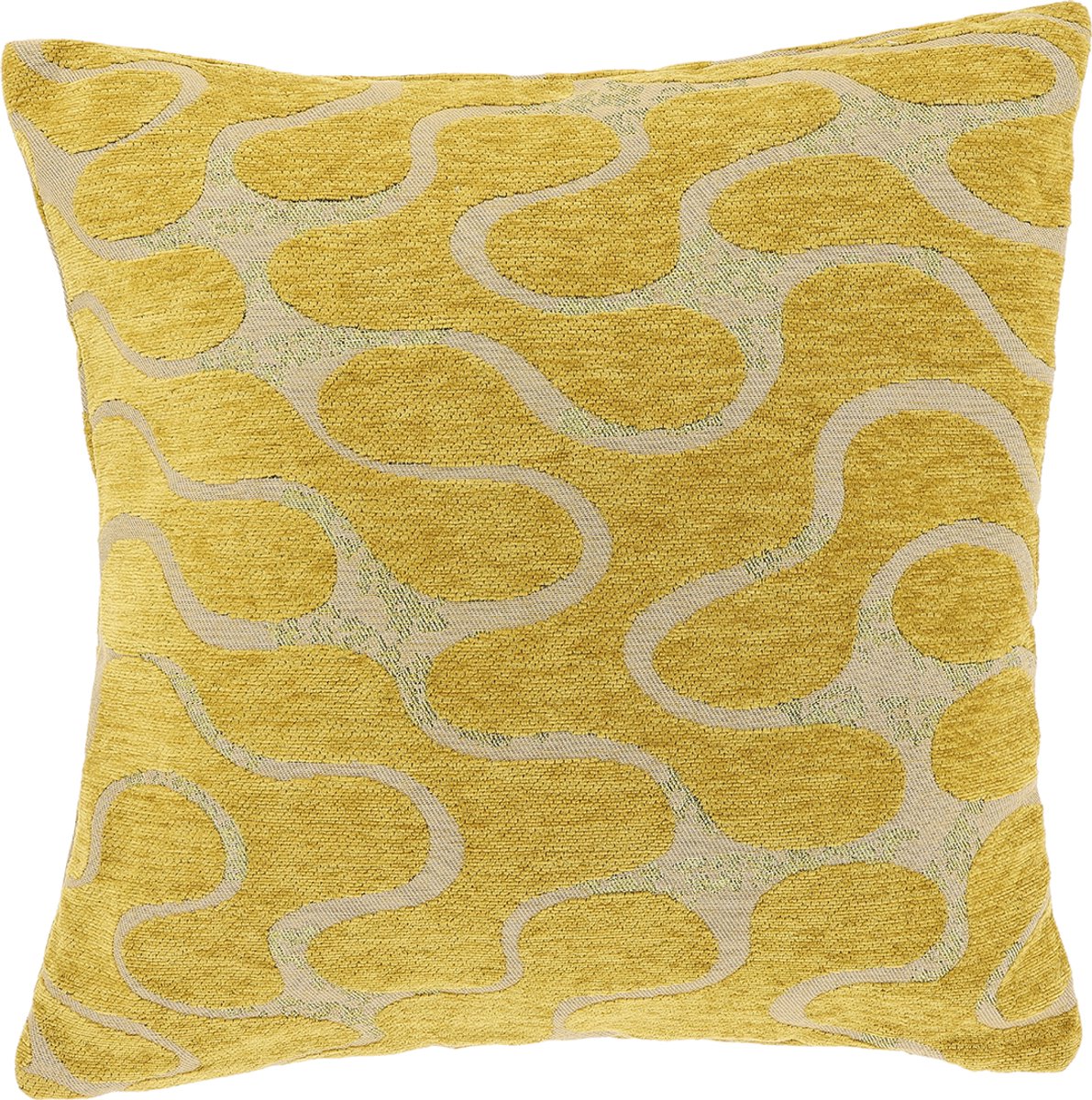 Unique Living Sierkussen Lux 45x45cm - Glowy Yellow Geel