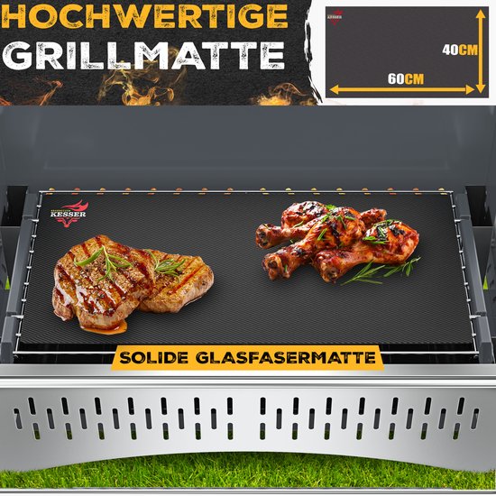 KESSER® Klapgrill - draagbare houtskoolgrill van gepoedercoat staal - met grillmat en draagtas - antraciet van KESSER — afbeelding 3