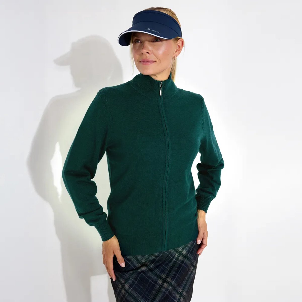 Abacus Golf Liffin Knitted Wind Vrouwenjas Groen L Vrouw