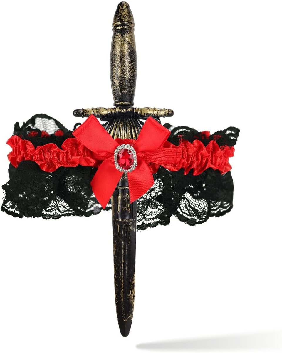 Piratenkostuum voor Vrouwen met Garter en Strik - Perfect voor Halloween en Carnaval, Inclusief Accessoires